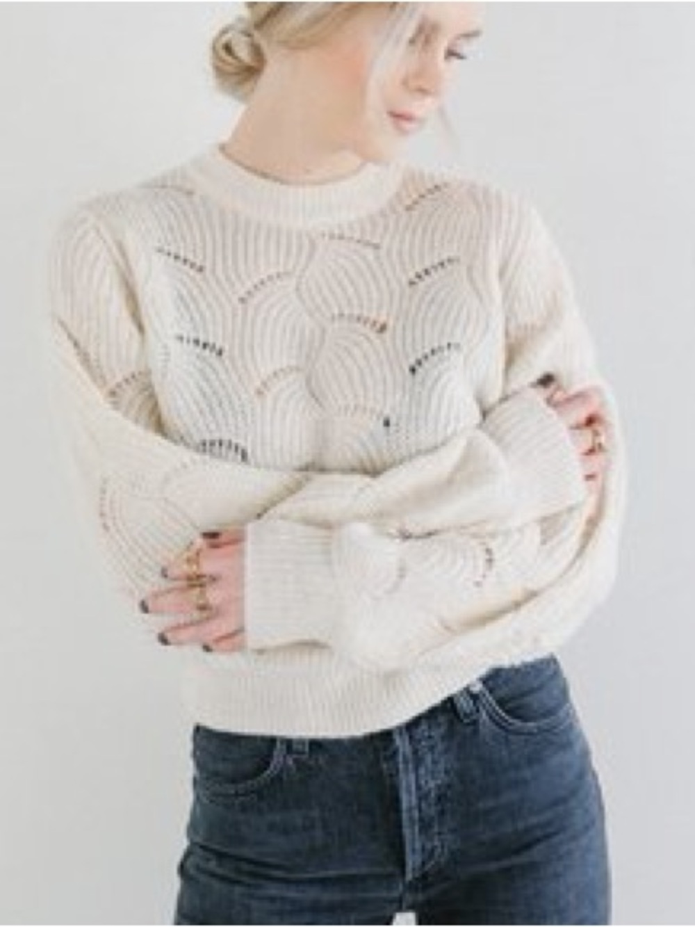 Rolla's Laura Sweater Size Medium / 10 vanilla cream white alpaca knit fall